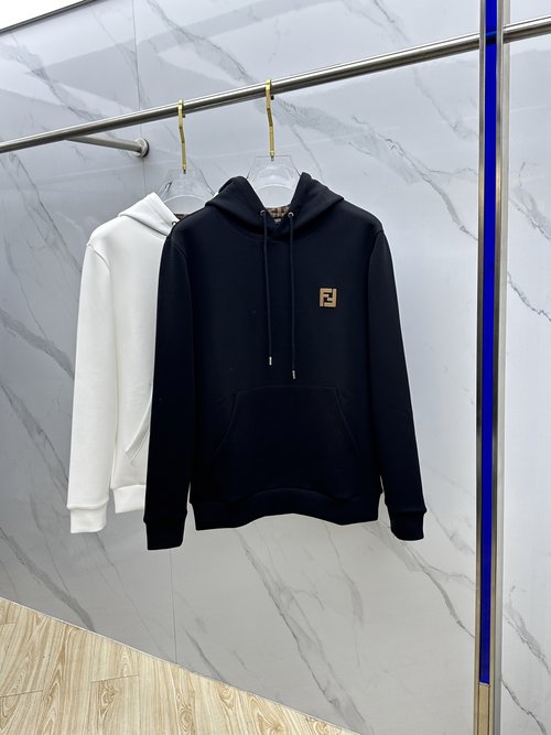 Fendi Hooded Sweatshirt with Brand Logo and Good Fit