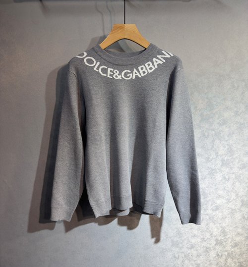 Dolce & Gabbana High-quality Imported Fabric Logo Sweater