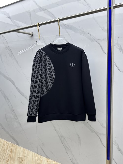 Dior Printed Round Neck Pullover Sweatshirt