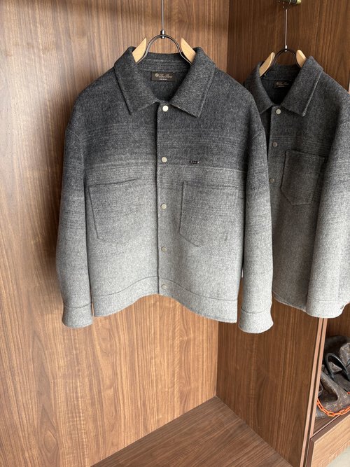 Fendi Classic Herringbone Wool-Cashmere Blend Coat