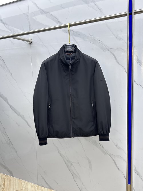 Zegna Stylish Stand - Collar Down Jacket for Versatile Wear