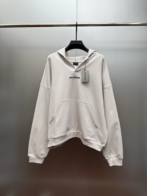 Balenciaga Embroidered Hooded Long-Sleeve Sweatshirt