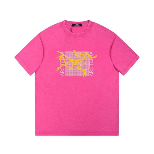 ArcTeryx Cotton Round-Neck Short-Sleeve T-Shirt with Print 