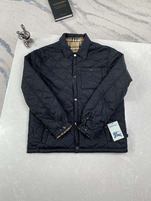 Burberry Double-sided Quilted Collared Cotton Jacket
