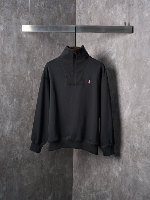 Polo Ralph Lauren Pink Horse Embroidered Zip-up Hoodie, Classic Elegance