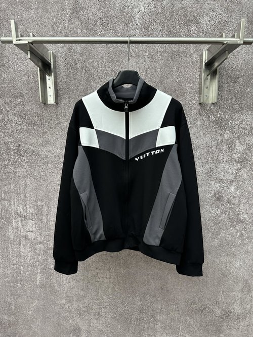 Louis Vuitton Geometric Color - blocked Knit Jogging Sweatshirt