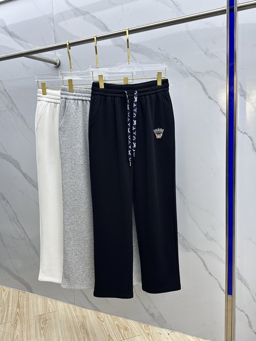 Louis Vuitton Comfortable Fleece Straight-leg Casual Pants