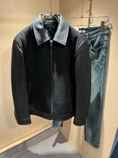 Louis Vuitton Woolen Jacket with Logo Decoration