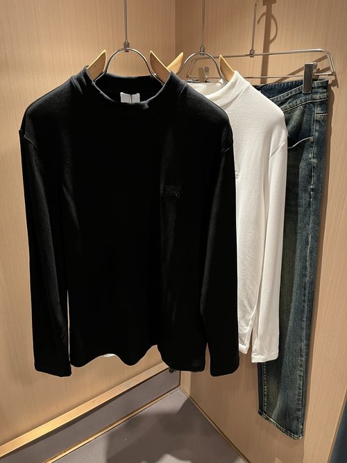 Burberry Long Sleeve Base Layer with Logo Embroidery