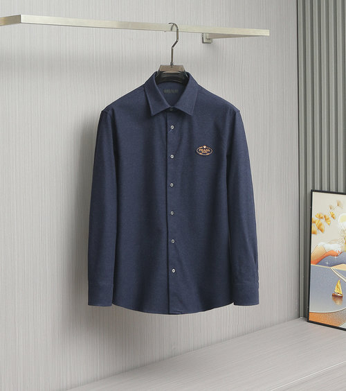 Prada Premium Fleece Long-Sleeve Shirt Suitable for All Occasions