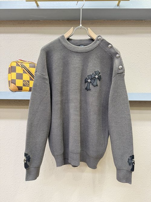 Chrome Hearts Stylish Wool Sweater with Unique Pattern Design