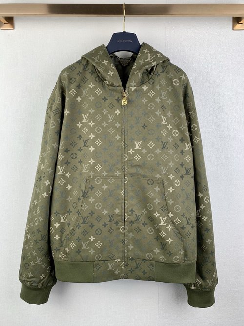 Louis Vuitton Monogram Decorated Hooded Waistcoat Jacket
