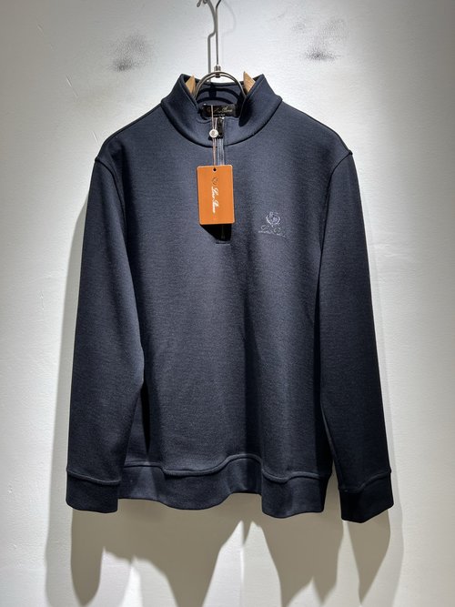 Loro Piana Custom Baby Fleece Embroidered Logo Undershirt