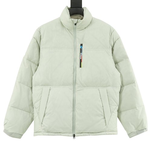 Celine Zip-up Down Jacket with Race Flag Design
