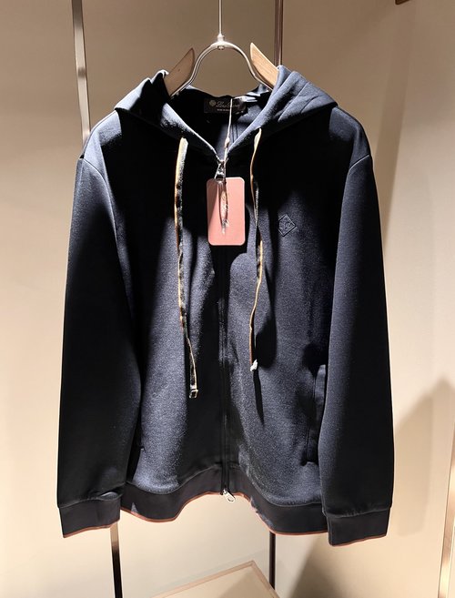 Loro Piana Comfortable All - cotton Suit with Logo Embroidery