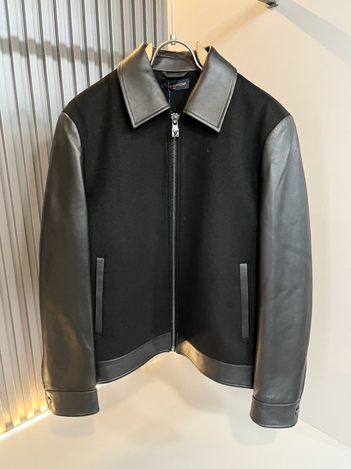 Louis Vuitton Woolen Jacket with Logo Decoration