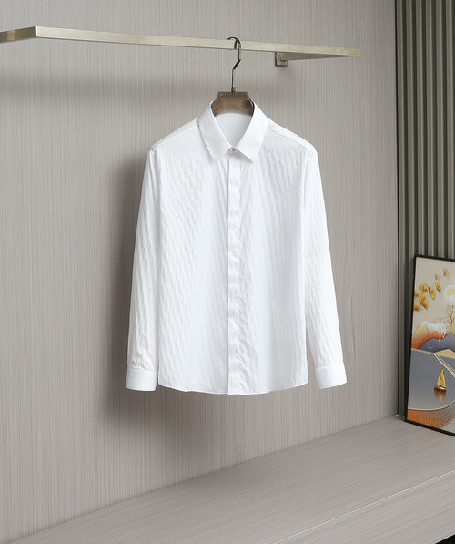 Dior Tencel Poplin Jacquard Long-Sleeve Shirt