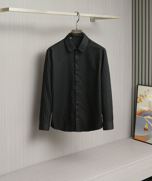 Dior Tencel Poplin Jacquard Long-Sleeve Shirt