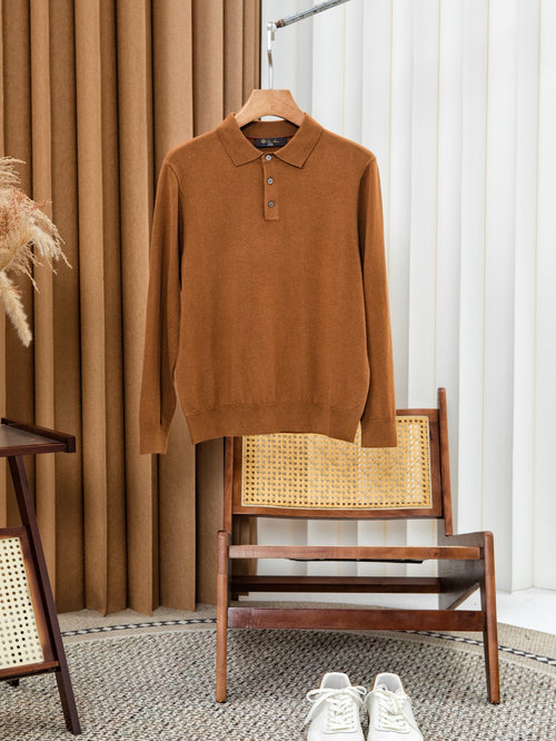 Loro Piana Anti-pill Wool Blend Polo Collar Knitwear