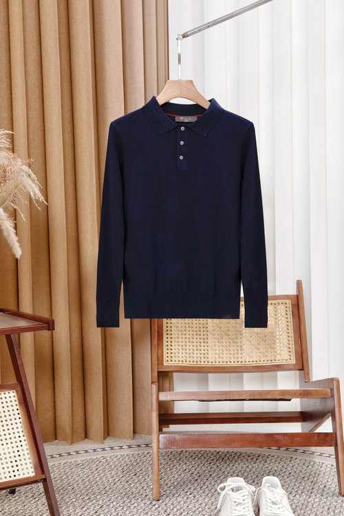 Loro Piana Anti-Pilling Wool Blend Polo Collar Sweater