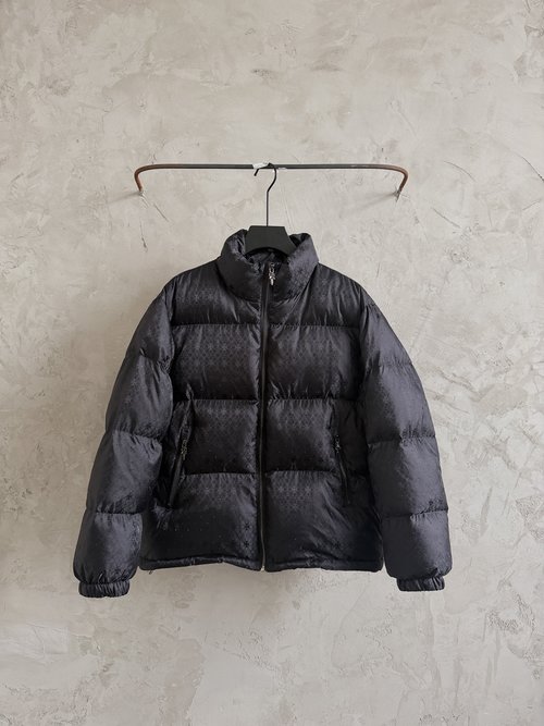 Chrome Hearts Chromehearts Quilted Cross Embroidered Diamond-studded Down Jacket