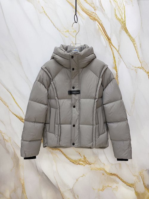 Balenciaga Matte Polyamide Padded Hooded Jacket