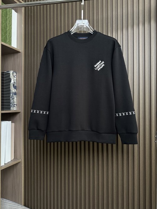 Louis Vuitton Embroidered Letter Loose Crewneck Sweatshirt