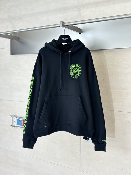 Hermes Fluorescent Green Horsehoes Hooded Sweatshirt