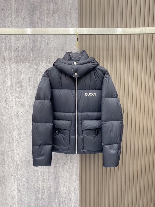 Gucci Detachable Hat Down Jacket Filled with New - standard 95 White Duck Down