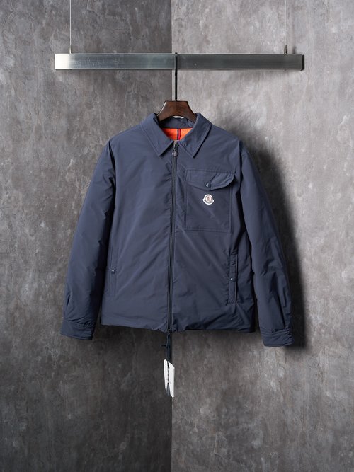 Moncler Quilted Down Jacket with High-Density Polyester Fabric