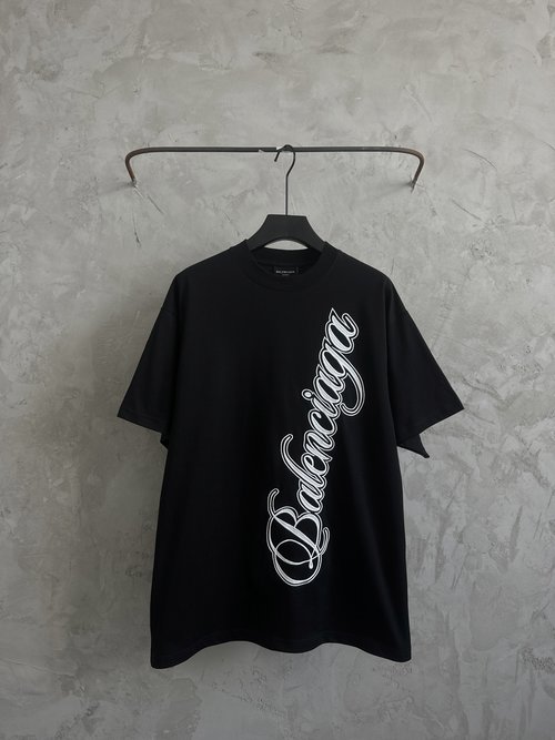 Balenciaga Embroidered Logo Cotton Short-Sleeve T-Shirt