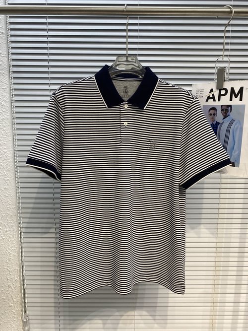 Loewe Timeless Striped Polo Shirt in 100% Cotton Fabric