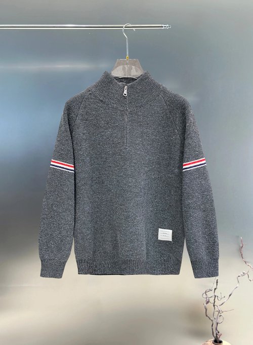 Thom Browne Fashionable and Warm Knitted Open-Front Cardigan