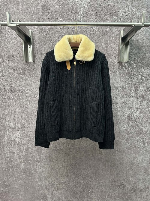 Louis Vuitton Cashmere Wool Zip Waistcoat Jacket