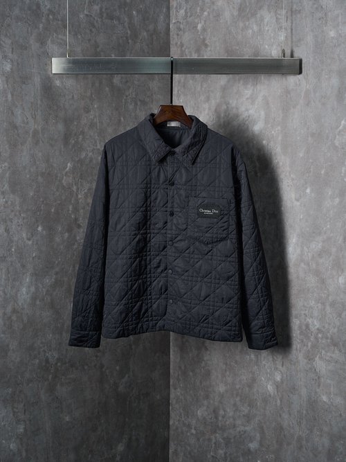 Dior Embroidered Quilted Shirt Jacket with High Precision Stitching