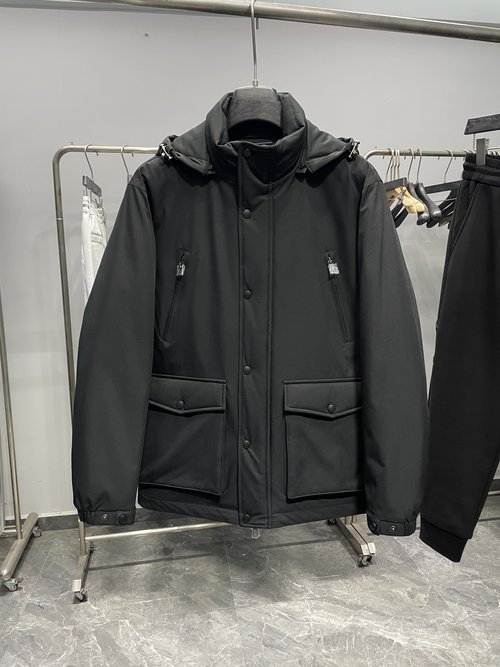 Loro Piana Wool Blend Down Jacket with Luxury Details