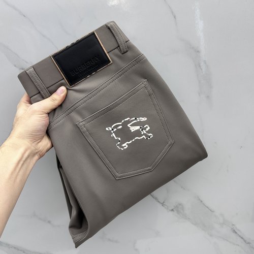Burberry Casual Five - Pocket Trousers Made with Imported Fabric
