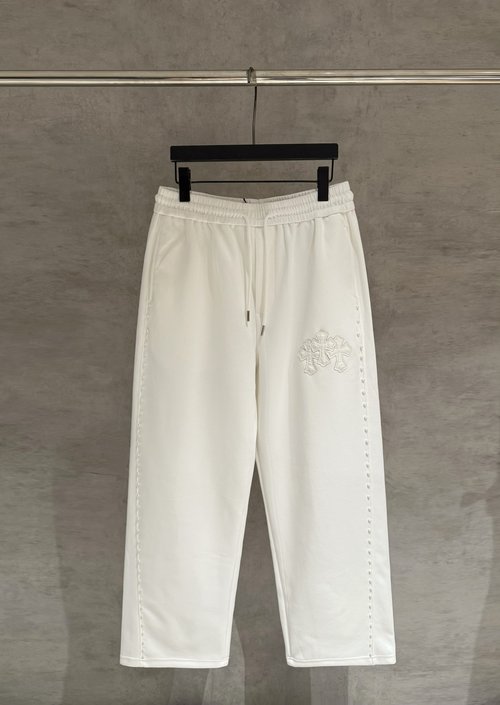 Chrome Hearts Two-Tone Relaxed-Fit Sweatpants with Pearl Labels
