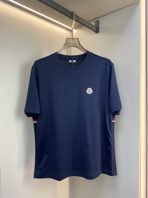 Moncler Cotton Short Sleeve T-Shirt with Brand Logo