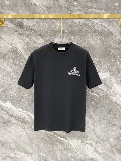 Vivienne Westhood Custom 3D Logo Cotton Short - sleeve T - shirt