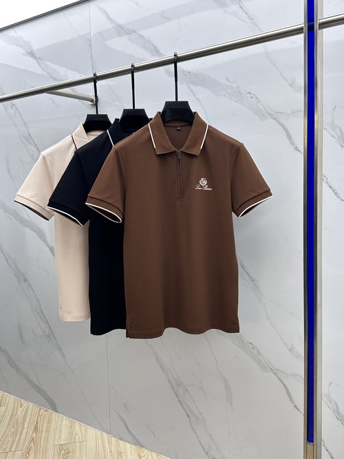 Loro Piana Classic Collared Polo T-Shirt with Logo