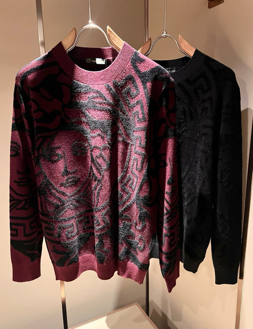 Versace Exquisite Logo-Hooked Wool Sweater with Luxury