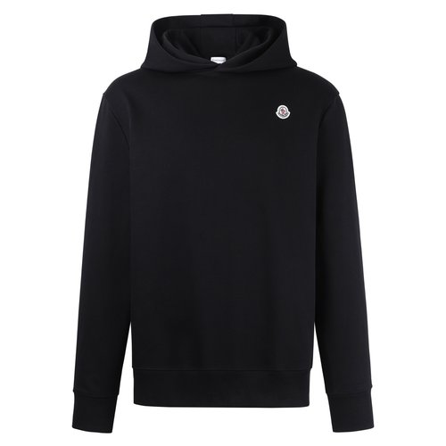 Moncler Embroidered Logo Solid Hoodie, Soft and Stylish