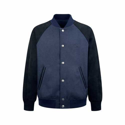Dior Ribbon Embroidered Baseball Jacket with Luxury Fabrics