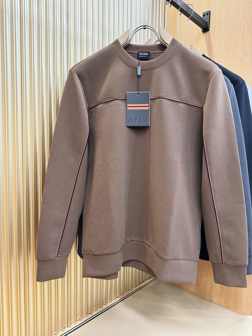Zegna Long Sleeve Sweatshirt with Classic Logo