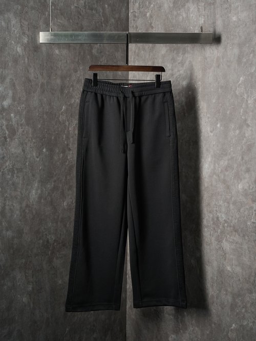 Dior Oblique-Trimmed Jacquard Straight-Leg Pants