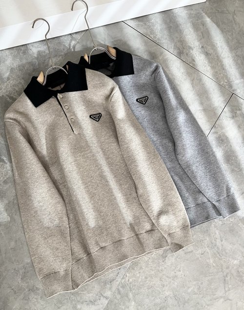Prada Exclusive Knitted Wool Sweater with Classic Style