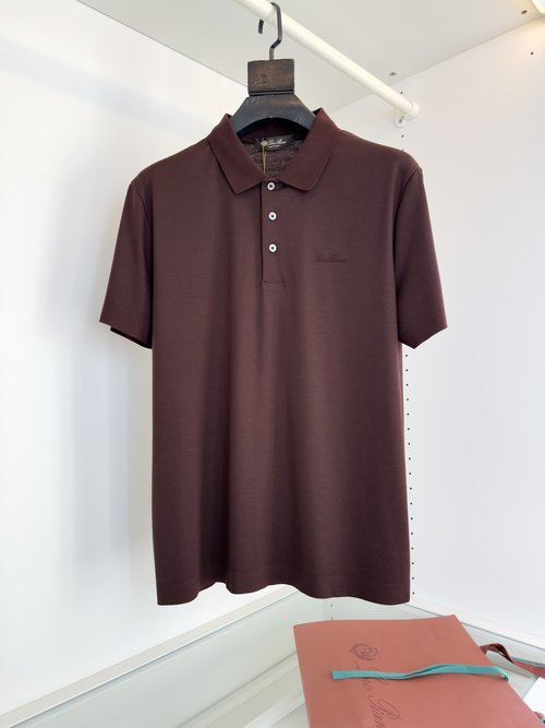 Loro Piana Luxury Silk Blend Polo Shirt of High Quality