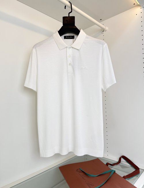 Loro Piana Luxury Silk Blend Polo Shirt of High Quality