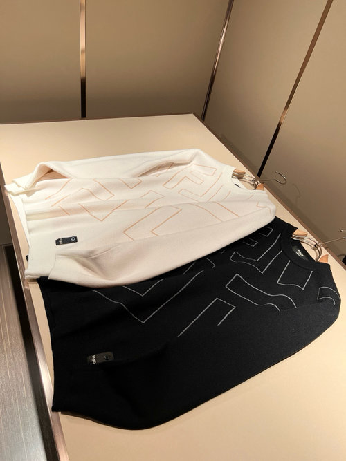 Dior Knitted Wool Sweater with FF Logo, Premium & Fashionable